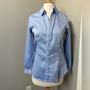 Jones New York NWT chambray blue button down dress shirt small